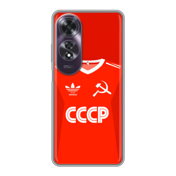 Силиконовый чехол на OPPO A60 с принтом Флаг Герб СССР