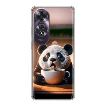 Силиконовый чехол на OPPO A60 с принтом смешная панда Силиконовый чехол на OPPO A60 с принтом смешная панда
