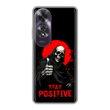 Силиконовый чехол на OPPO A60 с принтом смешной скелет