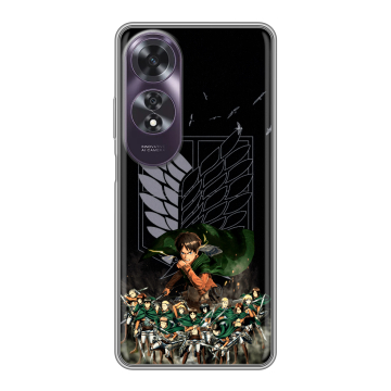 Силиконовый чехол на OPPO A60 с принтом Атака титанов