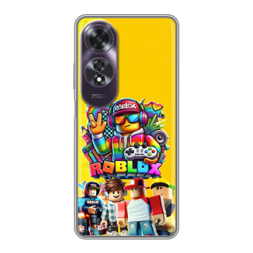 Силиконовый чехол на OPPO A60 с принтом Roblox Роблокс