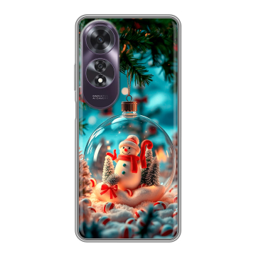 Силиконовый чехол на OPPO A60 с принтом Новый год