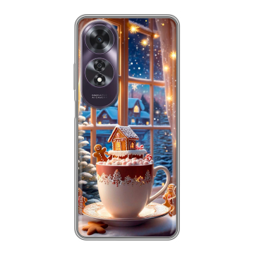 Силиконовый чехол на OPPO A60 с принтом Новый год