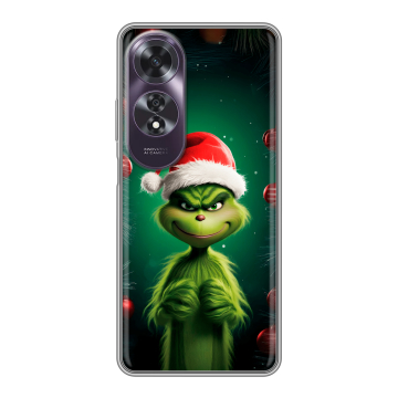 Силиконовый чехол на OPPO A60 с принтом Гринч Новый год Рождество