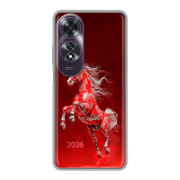 Силиконовый чехол на OPPO A60 с принтом Новый год
