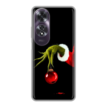 Силиконовый чехол на OPPO A60 с принтом Новый год Гринч
