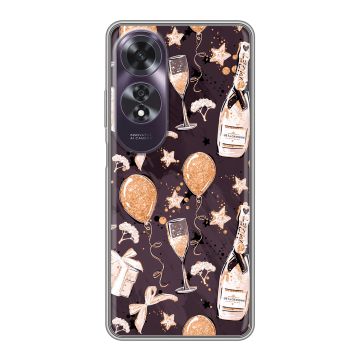 Силиконовый чехол на OPPO A60 с принтом Новый год