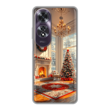 Силиконовый чехол на OPPO A60 с принтом Новый год