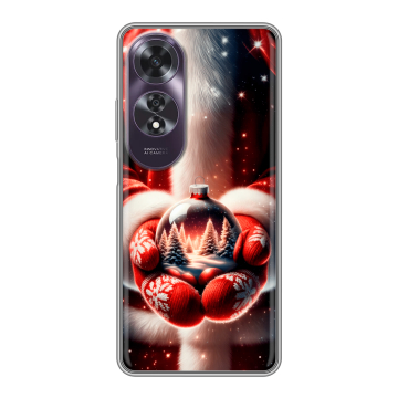 Силиконовый чехол на OPPO A60 с принтом Новый год