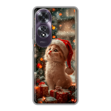Силиконовый чехол на OPPO A60 с принтом Новый год