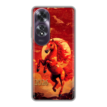 Силиконовый чехол на OPPO A60 с принтом Новый год