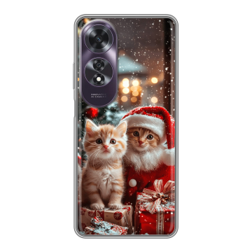 Силиконовый чехол на OPPO A60 с принтом Новый год