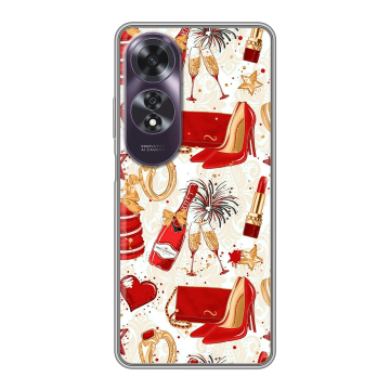 Силиконовый чехол на OPPO A60 с принтом Новый год
