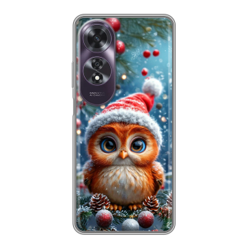 Силиконовый чехол на OPPO A60 с принтом Новый год