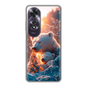 Силиконовый чехол на OPPO A60 с принтом Новый год