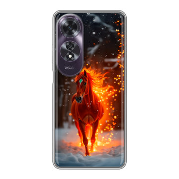 Силиконовый чехол на OPPO A60 с принтом Новый год