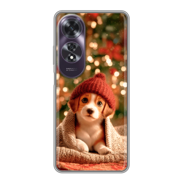 Силиконовый чехол на OPPO A60 с принтом Новый год