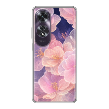 Силиконовый чехол на OPPO A60 с принтом женский