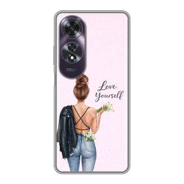 Силиконовый чехол на OPPO A60 с принтом женский Силиконовый чехол на OPPO A60 с принтом женский