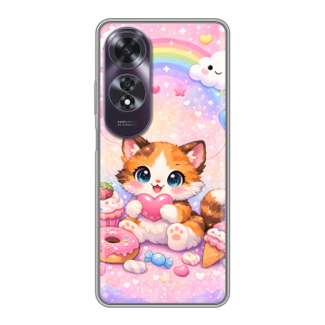 Силиконовый чехол на OPPO A60 с принтом для девочек