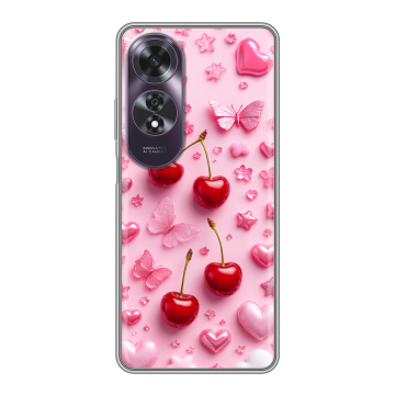 Силиконовый чехол на OPPO A60 с принтом для девочек