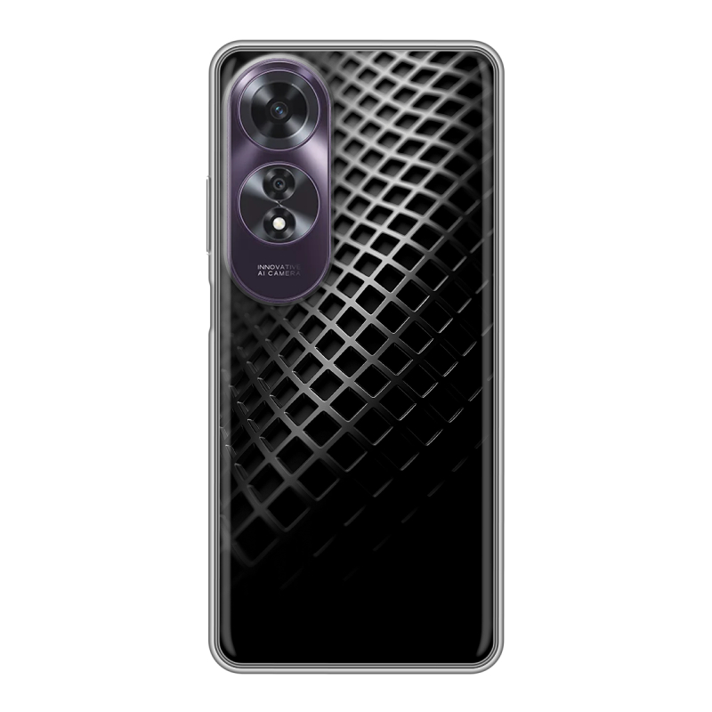 Силиконовый чехол на OPPO A60 с принтом Текстура металла Силиконовый чехол на OPPO A60 с принтом Текстура металла