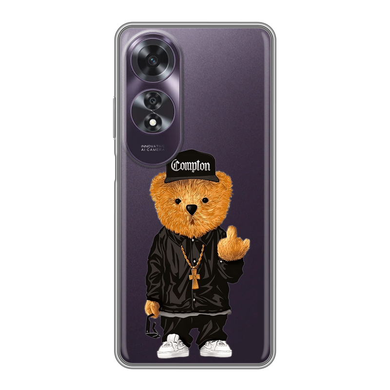 Силиконовый чехол на OPPO A60 с принтом Плюшевый медведь Силиконовый чехол на OPPO A60 с принтом Плюшевый медведь
