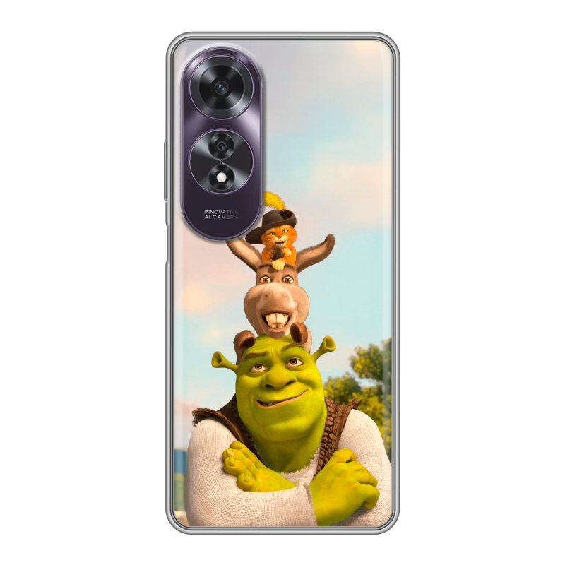 Силиконовый чехол на OPPO A60 с принтом Шрек Shrek Силиконовый чехол на OPPO A60 с принтом Шрек Shrek