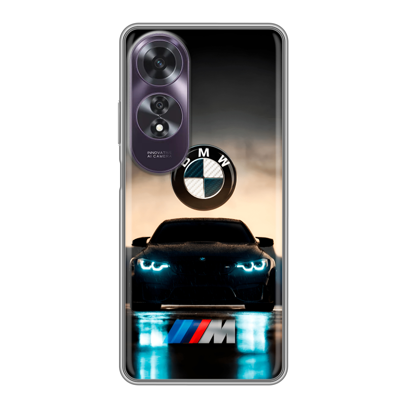 Силиконовый чехол на OPPO A60 с принтом БМВ BMW Силиконовый чехол на OPPO A60 с принтом БМВ BMW