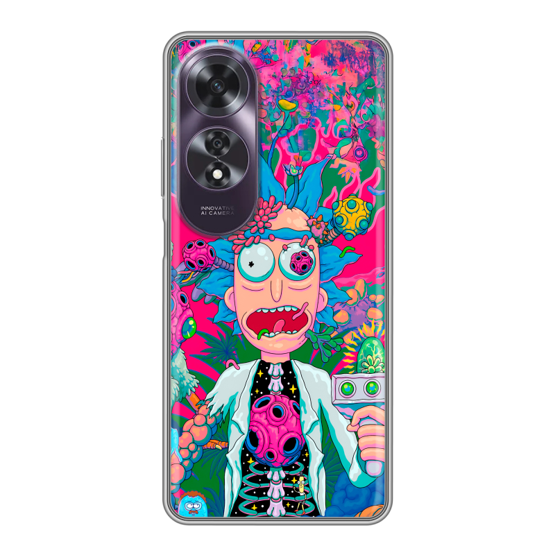 Силиконовый чехол на OPPO A60 с принтом Рик и Морти Rick Morty Силиконовый чехол на OPPO A60 с принтом Рик и Морти Rick Morty