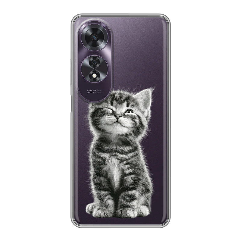 Силиконовый чехол на OPPO A60 с принтом Котенок Силиконовый чехол на OPPO A60 с принтом Котенок