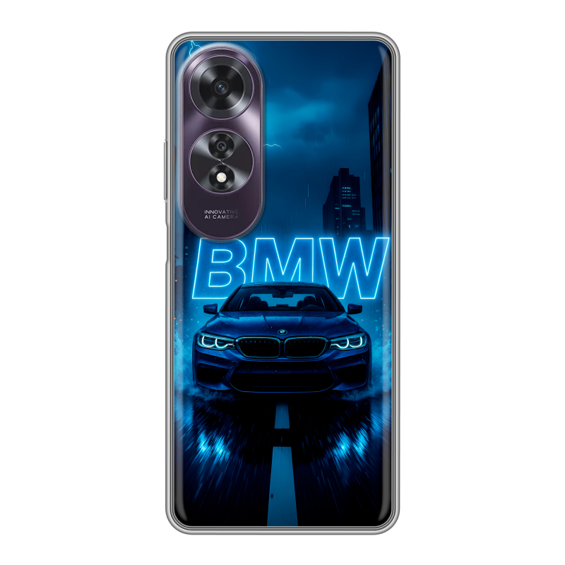 Силиконовый чехол на OPPO A60 с принтом BMW БМВ Силиконовый чехол на OPPO A60 с принтом BMW БМВ