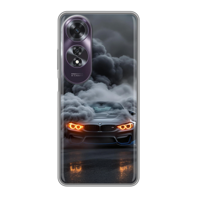 Силиконовый чехол на OPPO A60 с принтом BMW БМВ Силиконовый чехол на OPPO A60 с принтом BMW БМВ