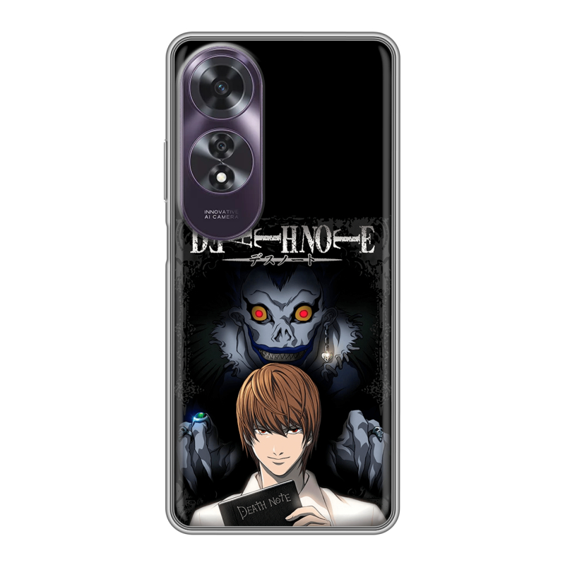 Силиконовый чехол на OPPO A60 с принтом Death note Тетрадь смерти Силиконовый чехол на OPPO A60 с принтом Death note Тетрадь смерти