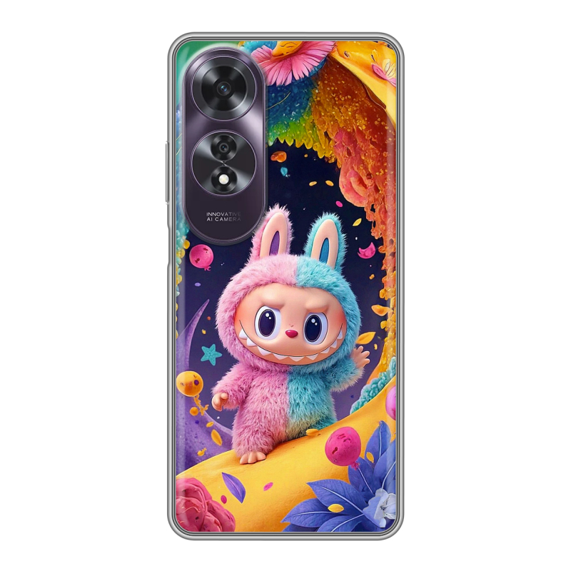 Силиконовый чехол на OPPO A60 с принтом Labubu Лабубу Силиконовый чехол на OPPO A60 с принтом Labubu Лабубу