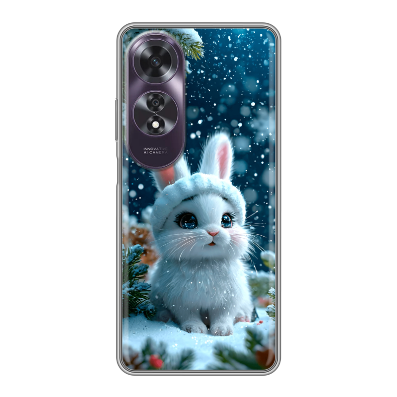 Силиконовый чехол на OPPO A60 с принтом Новый год Силиконовый чехол на OPPO A60 с принтом Новый год