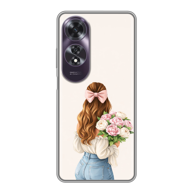 Силиконовый чехол на OPPO A60 с принтом женский Силиконовый чехол на OPPO A60 с принтом женский