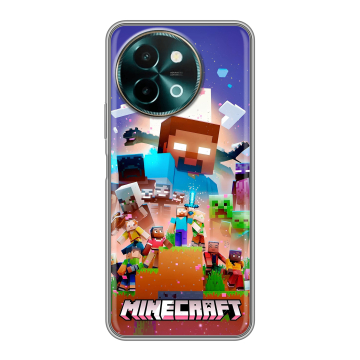 Силиконовый чехол на Vivo Y38 с принтом Майнкрафт Minecraft Силиконовый чехол на Vivo Y38 с принтом Майнкрафт Minecraft