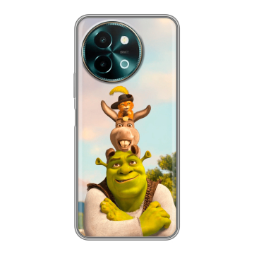 Силиконовый чехол на Vivo Y38 с принтом Шрек Shrek Силиконовый чехол на Vivo Y38 с принтом Шрек Shrek
