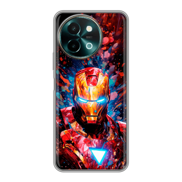 Силиконовый чехол на Vivo Y38 с принтом Железный человек Ironman
