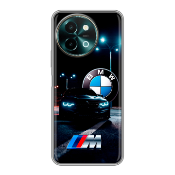Силиконовый чехол на Vivo Y38 с принтом БМВ BMW Силиконовый чехол на Vivo Y38 с принтом БМВ BMW