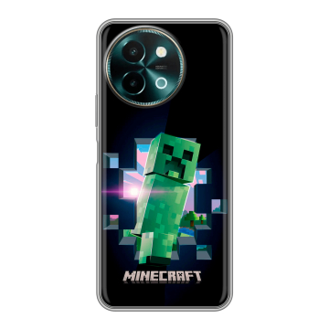 Силиконовый чехол на Vivo Y38 с принтом Майнкрафт Minecraft