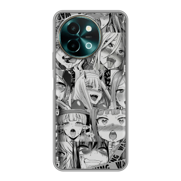 Силиконовый чехол на Vivo Y38 с принтом Ahegao Ахегао Аниме Силиконовый чехол на Vivo Y38 с принтом Ahegao Ахегао Аниме