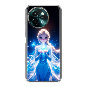 Силиконовый чехол на Vivo Y38 с принтом Холодное сердце Frozen