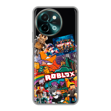 Силиконовый чехол на Vivo Y38 с принтом Roblox Роблокс