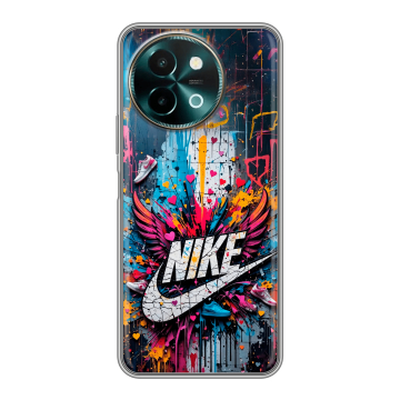 Силиконовый чехол на Vivo Y38 с принтом Nike Найк