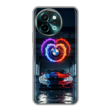 Силиконовый чехол на Vivo Y38 с принтом BMW БМВ