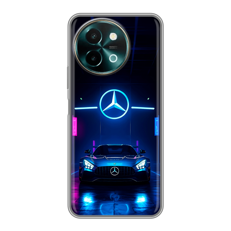 Силиконовый чехол на Vivo Y38 с принтом Mercedes Мерседес Силиконовый чехол на Vivo Y38 с принтом Mercedes Мерседес