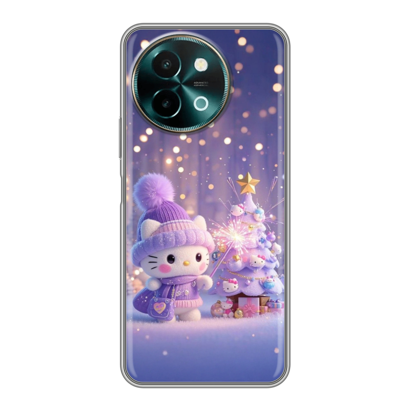 Силиконовый чехол на Vivo Y38 с принтом Новый год Силиконовый чехол на Vivo Y38 с принтом Новый год