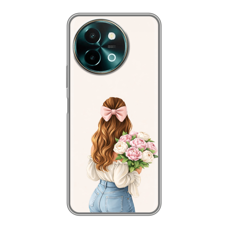 Силиконовый чехол на Vivo Y38 с принтом женский Силиконовый чехол на Vivo Y38 с принтом женский